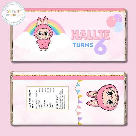Labubu Personalised 40g Milk Chocolate Bar