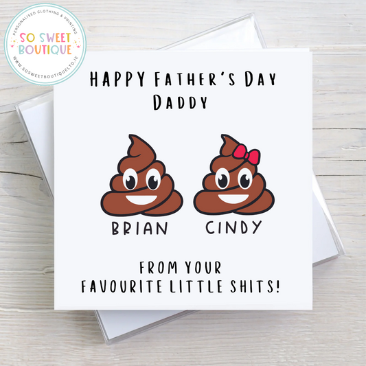 Little Shits Personalised Father's Day Card