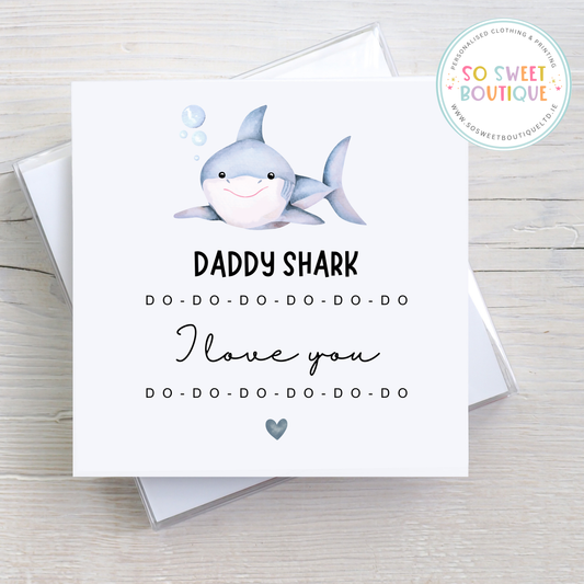 Daddy Shark Personalised Father's Day Card