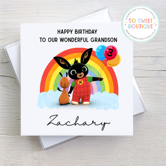 Bing Bunny Personalised Birthday Card