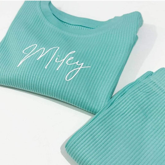 Kids Unise Personalised Ribbed Lounge Sets