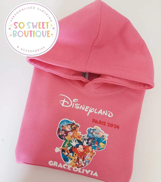 Characters Disneyland Kids Unisex Hoodie - Various Colours - SoSweetBoutiqueLtd