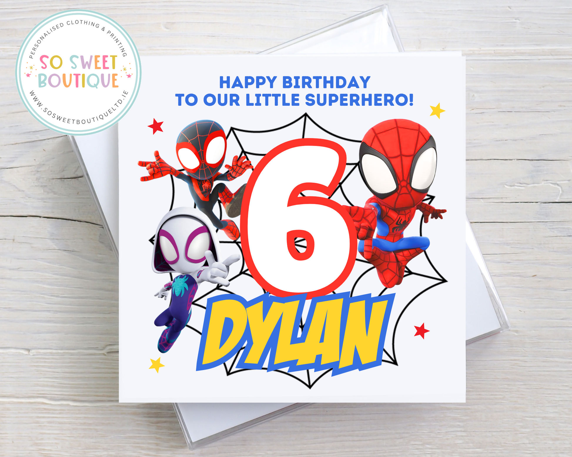 Spidey And His Amazing Friends Birthday Card - SoSweetBoutiqueLtd