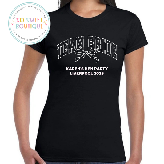 Team Bride Hen Party T-Shirt