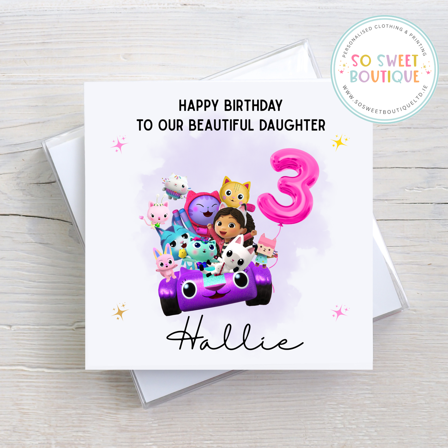 Gabby's Dollhouse Personalised Birthday Card