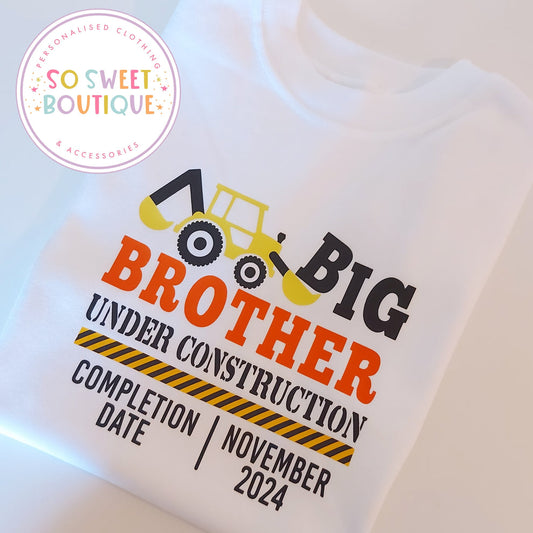 Big Brother Construction themed Personalised T-Shirt