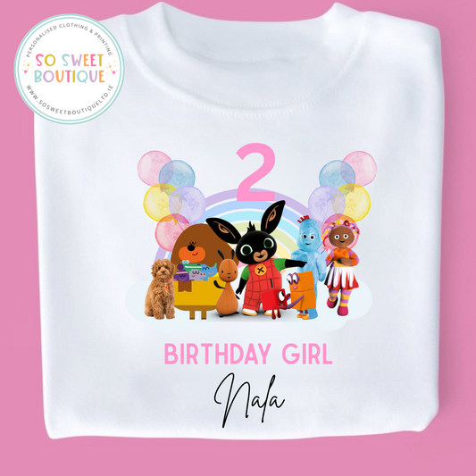 CBeebies themed Birthday White T-Shirt