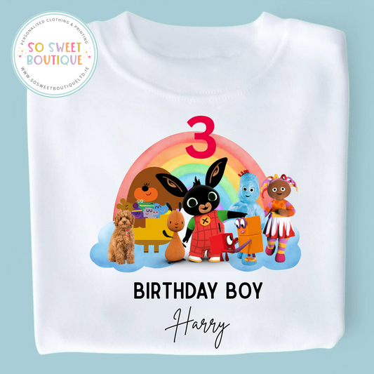 CBeebies themed Birthday White T-Shirt