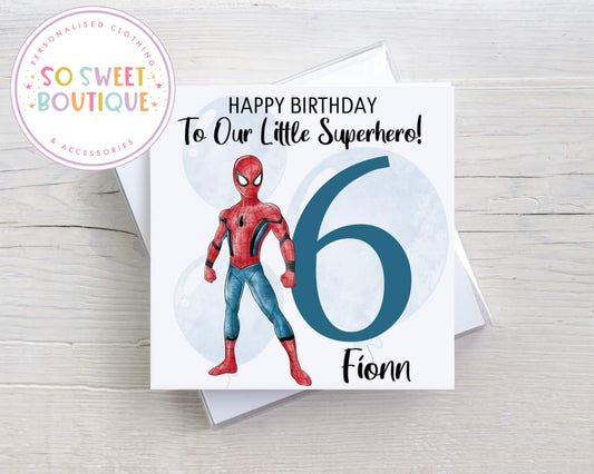 Spiderman Birthday Card