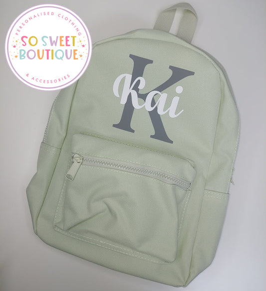 Pistachio Initial Style Backpack