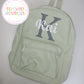 Pistachio Initial Style Personalised Backpack
