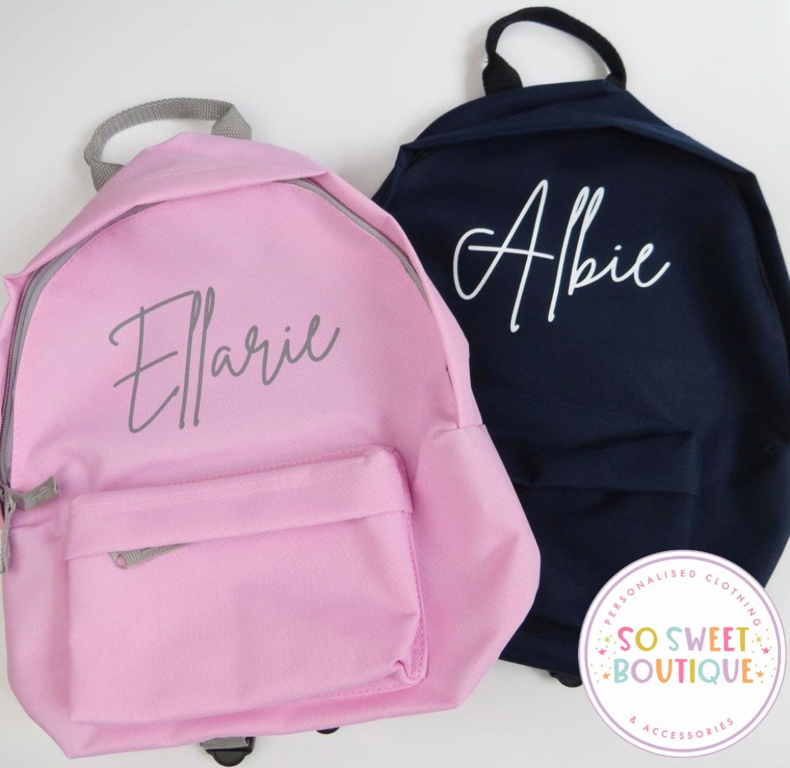 Signature Style Baby & Toddler Mini Backpacks - Pink & Navy Options - SoSweetBoutiqueLtd