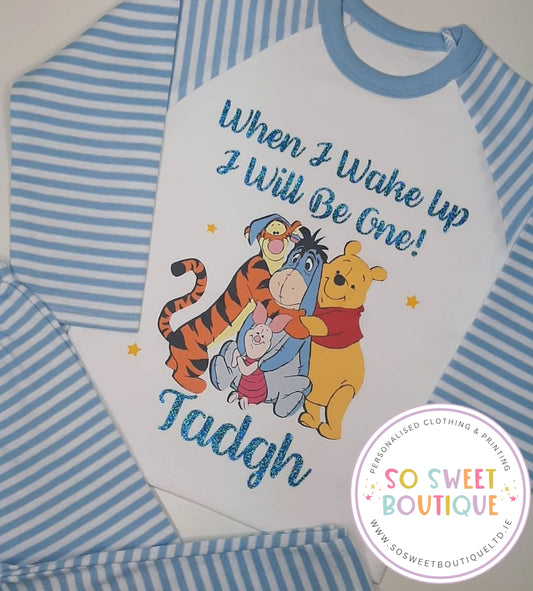 Winnie The Pooh & Friends When I Wake Up Personalised Birthday Pyjamas - SoSweetBoutiqueLtd