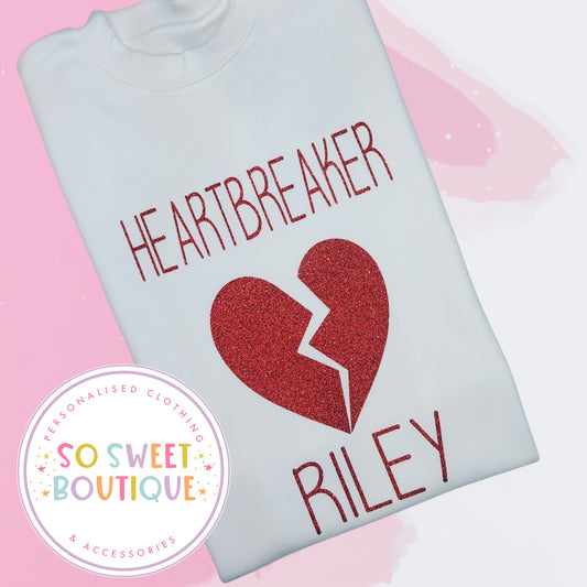 Heartbreaker themed White T-Shirt - SoSweetBoutiqueLtd