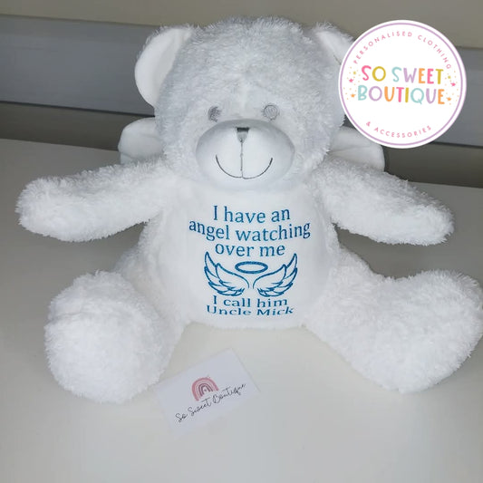 White Angel Wings Large Teddy Bear - SoSweetBoutiqueLtd