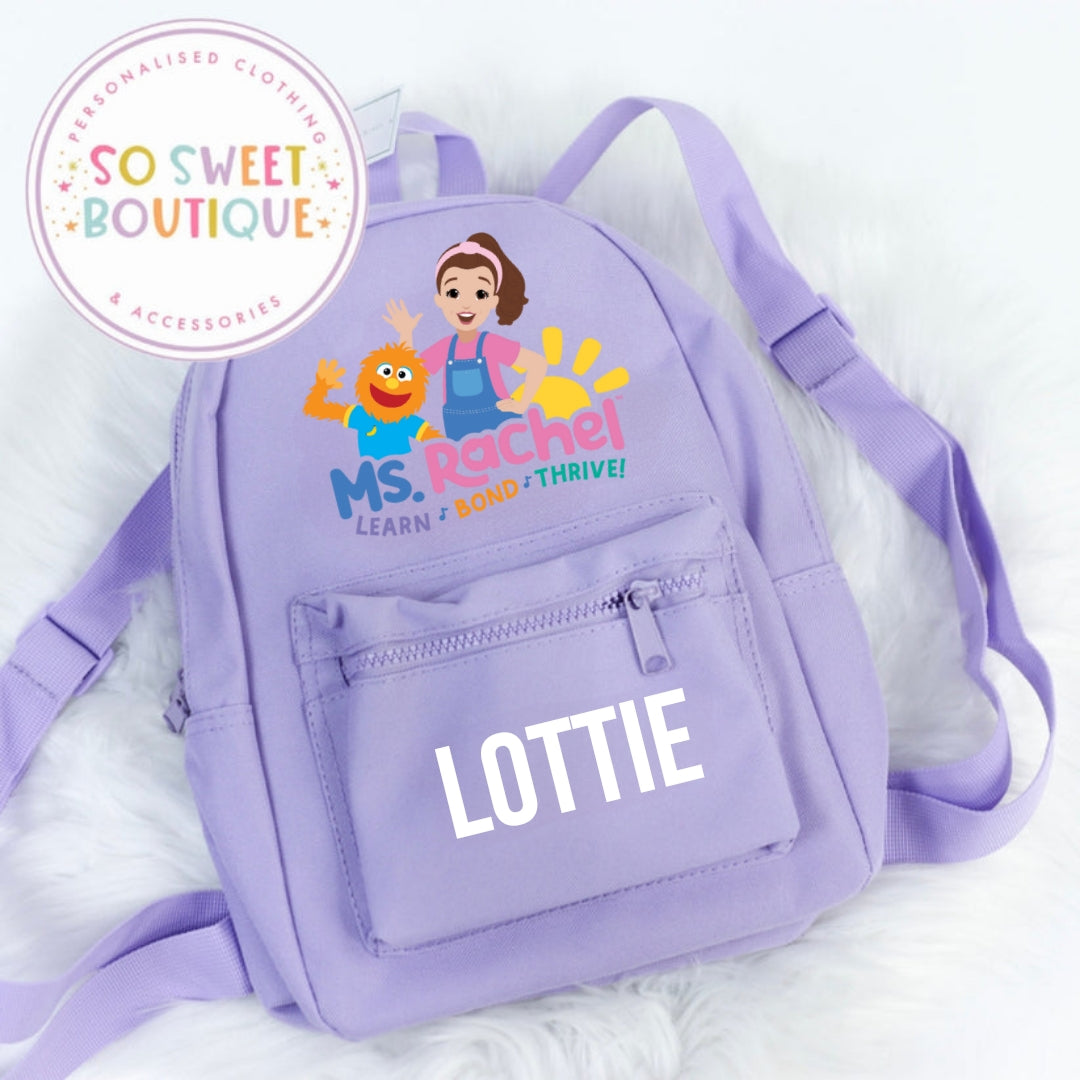 Ms Rachel themed Personalised Backpack - SoSweetBoutiqueLtd