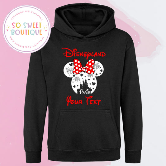 Disneyland Bow Kids Unisex Hoodie - Various Colours - SoSweetBoutiqueLtd
