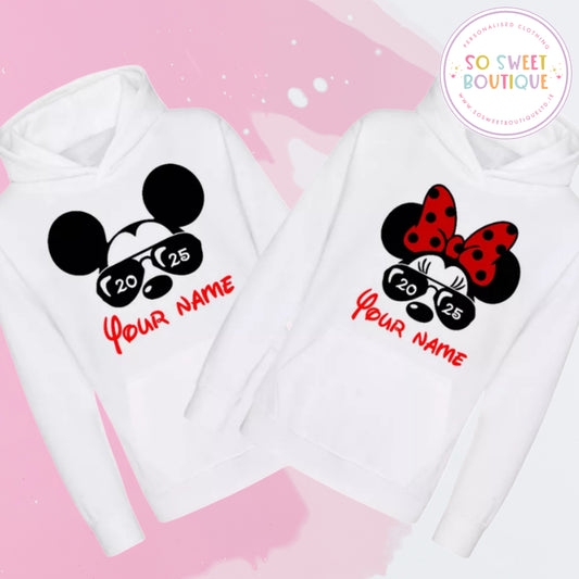 Disneyland Mickey Mouse Shades Kids Hoodie - Various Colours - SoSweetBoutiqueLtd