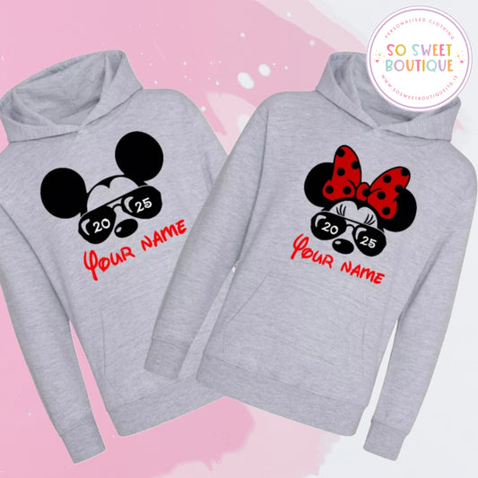 Disneyland Minnie Mouse Shades Kids Hoodie - Various Colours - SoSweetBoutiqueLtd