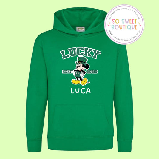 St Patrick's Day Mickey Mouse Unisex Hoodie