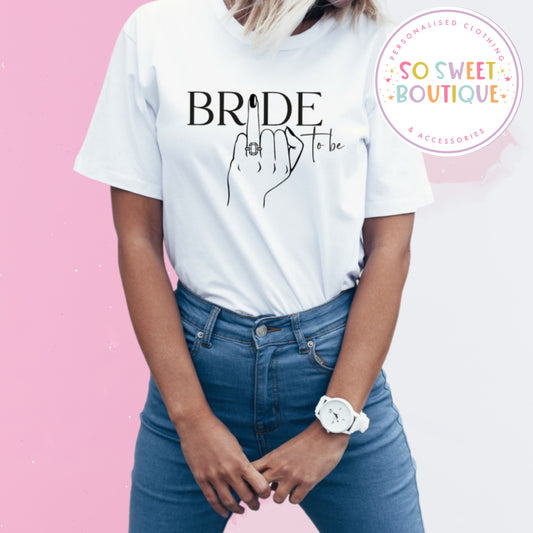 Bride To Be Ring Style Hen Party T-Shirt