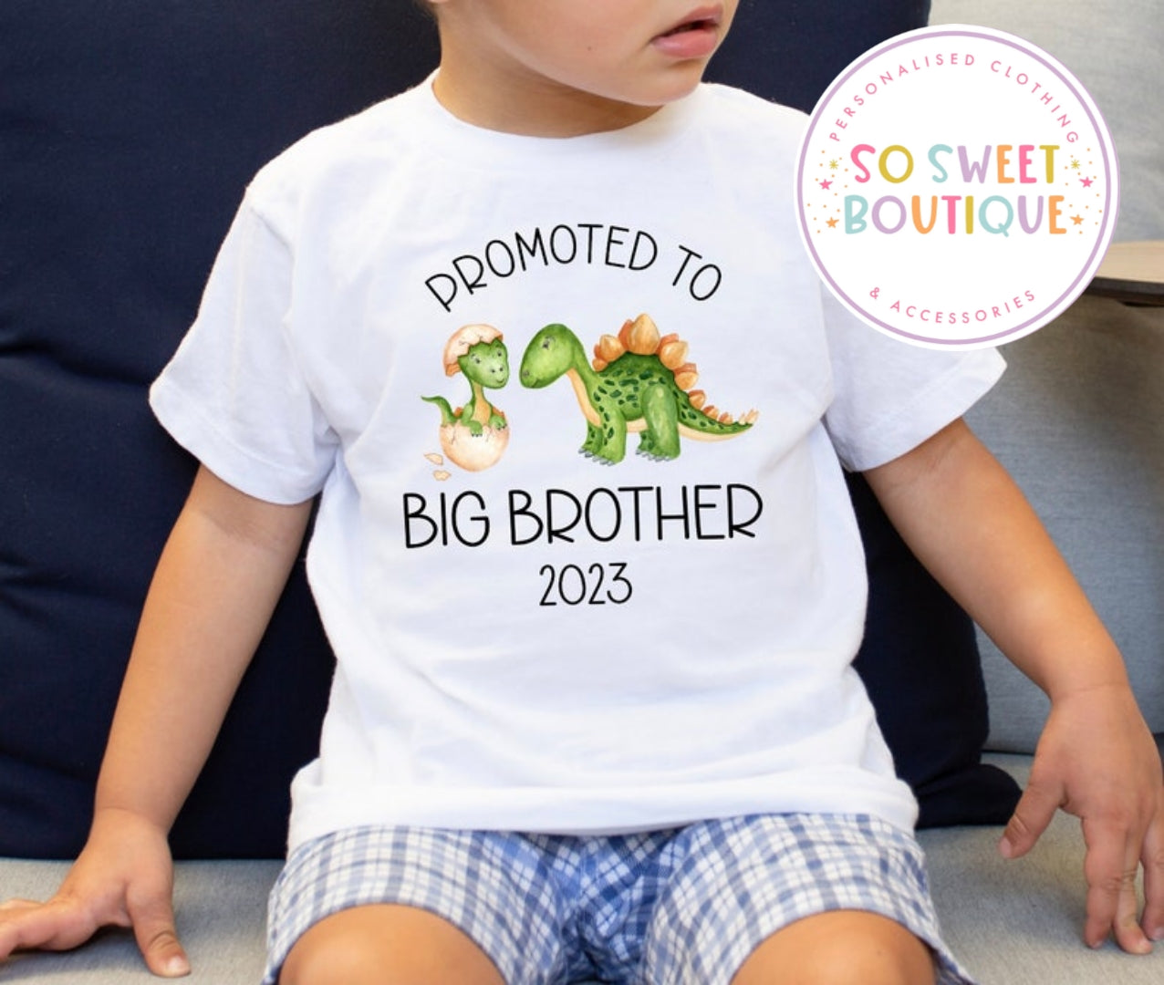 Promoted To Big Brother Dinosaur theme T-Shirt