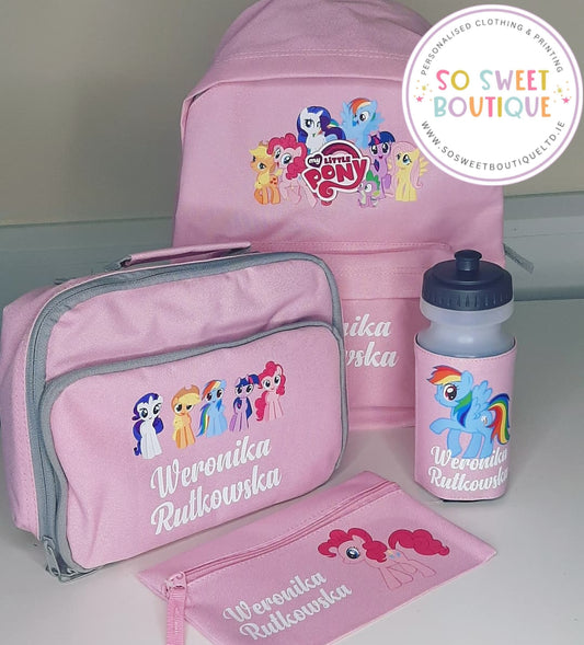 My Little Pony themed 4 Piece Pink School Bundle
