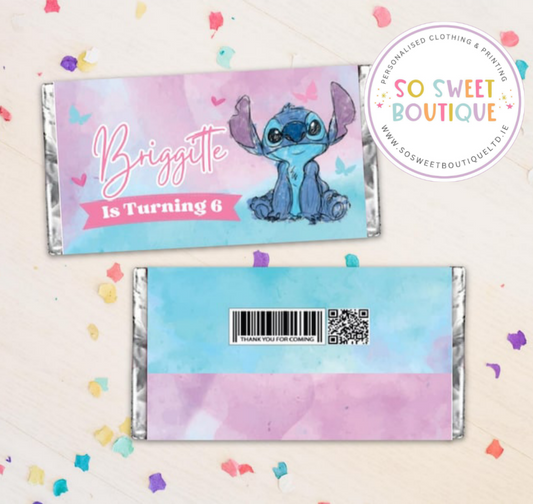 Stitch Personalised 40g Milk Chocolate Bar