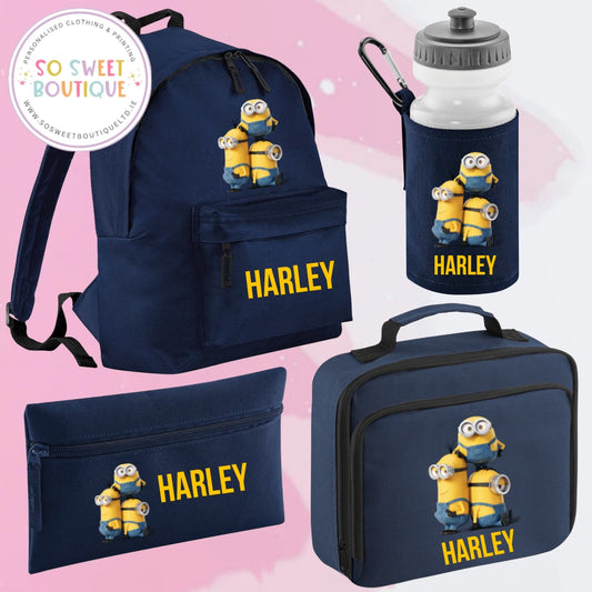 Minions themed 4 Piece Navy School Bundle