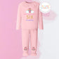 Labubu themed Pastel Pink Frill Style Birthday Pyjamas