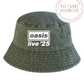 Vintage Style' Oasis Live 25 Unisex Bucket Hat - Vintage Olive
