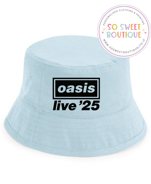 Organic Cotton' Oasis Live 25 Unisex Bucket Hat - Sky Blue