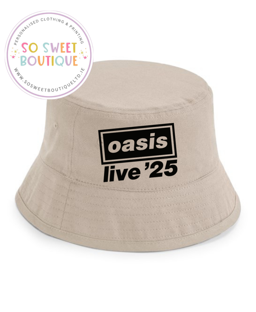 Organic Cotton' Oasis Live 25 Unisex Bucket Hat - Sand