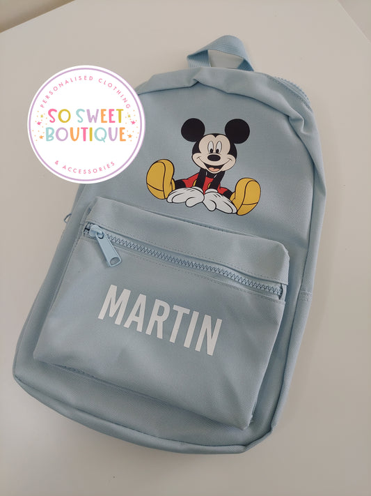Mickey Mouse themed Personalised Backpack