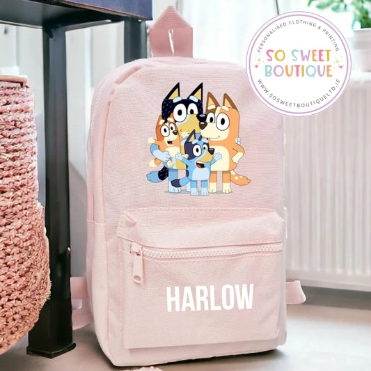 Bluey themed Personalised Backpack