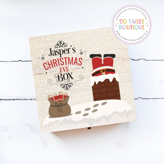 Santa Chimney Personalised Christmas Eve Wooden Box
