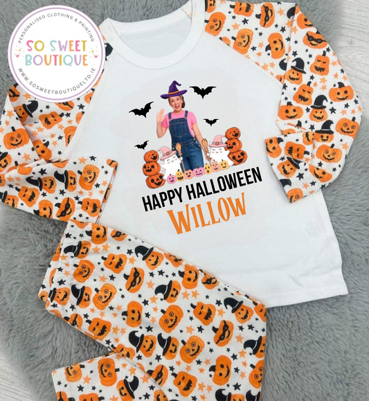 Ms Rachel Halloween themed Personalised Pumpkin Pyjamas