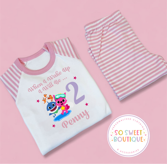 Baby Shark Personalised Birthday Pyjamas