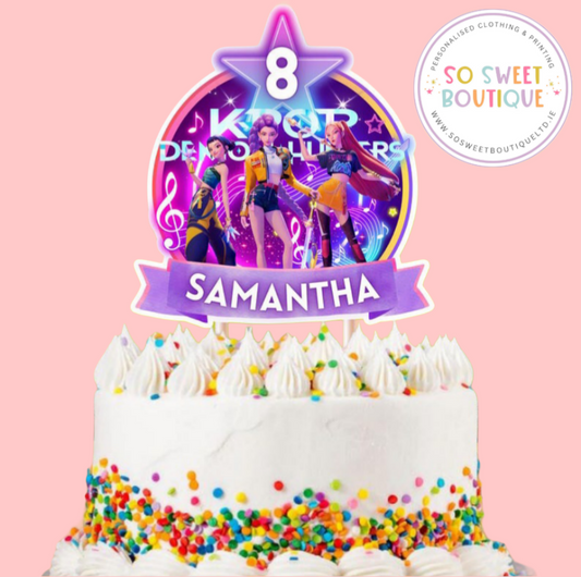 KPOP Demon Hunters Design #1 Personalised Cake Topper