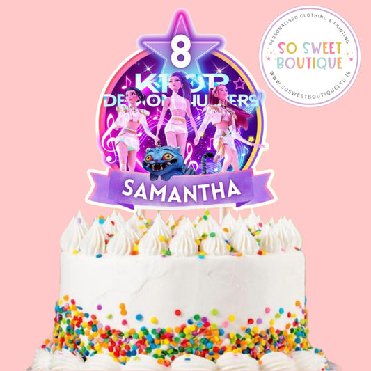 KPOP Demon Hunters Design #3 Personalised Cake Topper