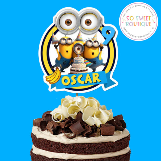 Minions Personalised Cake Topper