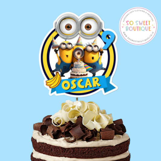 Minions Personalised Cake Topper