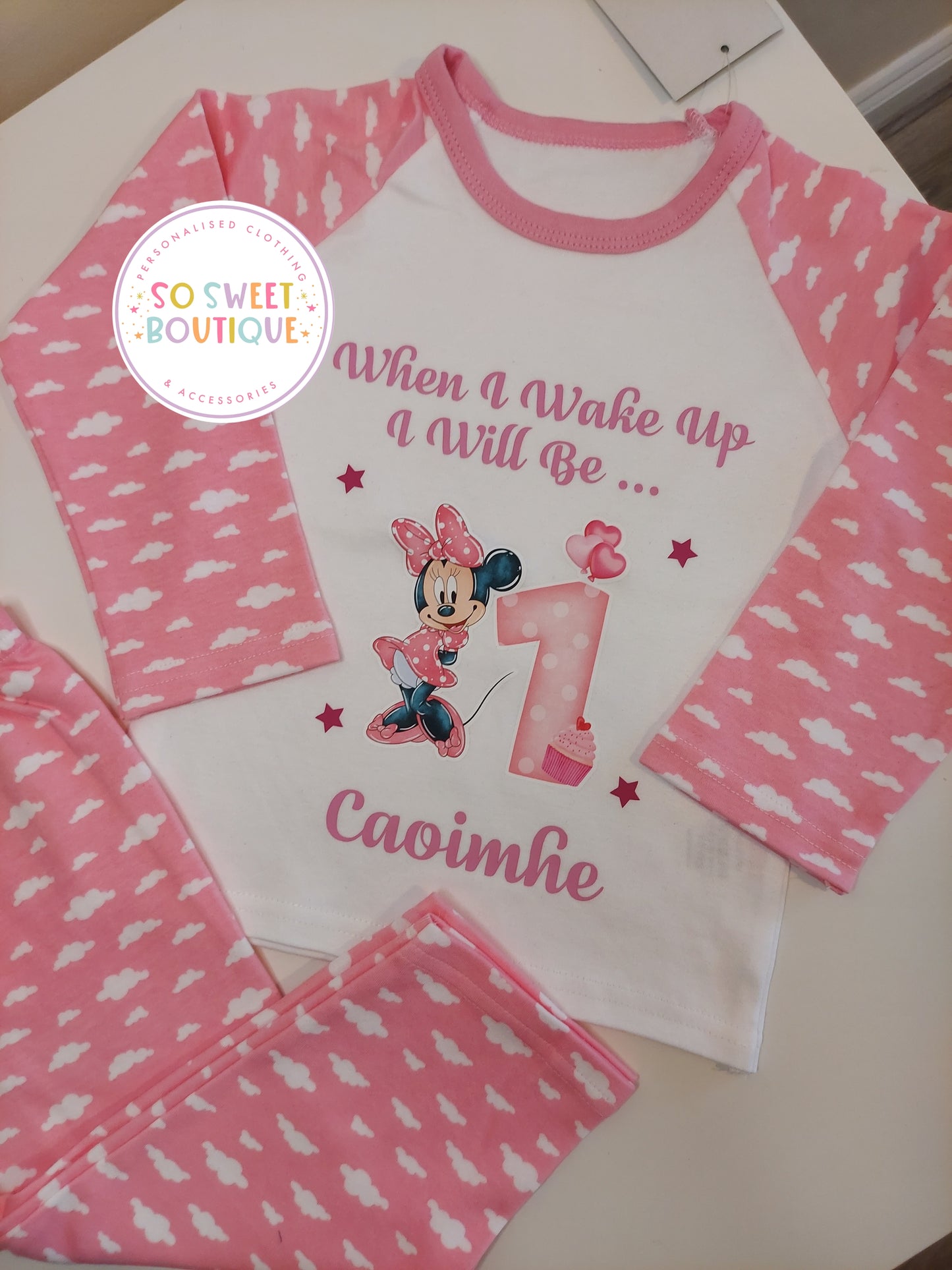 Minnie When I Wake Up Personalised Birthday PJs