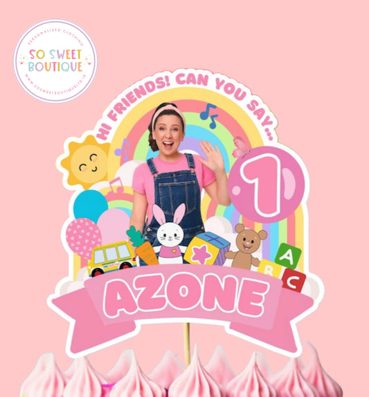 Ms Rachel Style #2 Personalised Cake Topper - SoSweetBoutiqueLtd