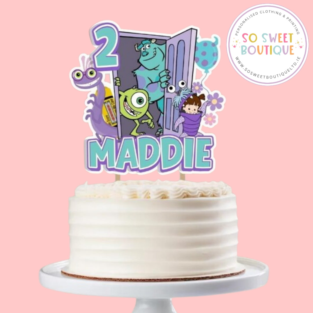 Monster Inc Personalised Birthday Cake Topper