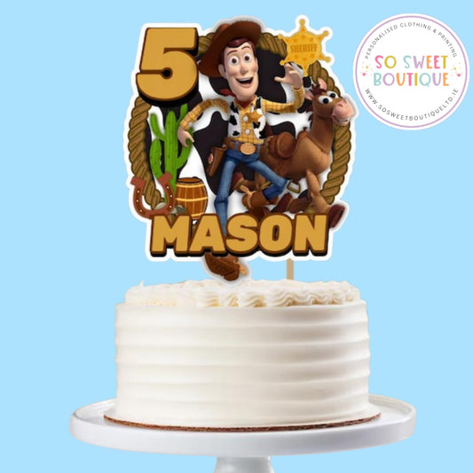 Toy Story Personalised Birthday Cake Topper - SoSweetBoutiqueLtd