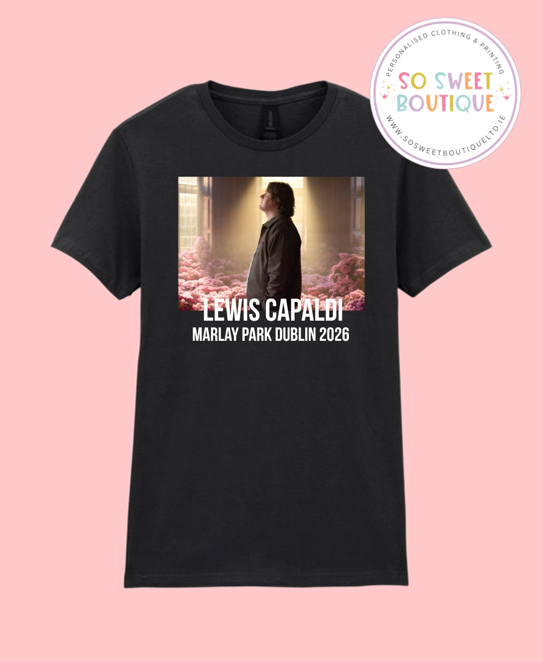 Lewis Capaldi Dublin 2026 Black T-Shirt - SoSweetBoutiqueLtd