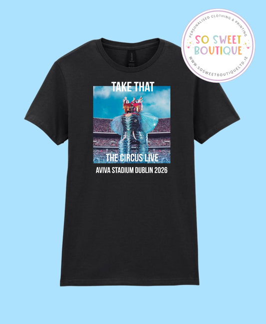 Take That Dublin 2026 Black T-Shirt