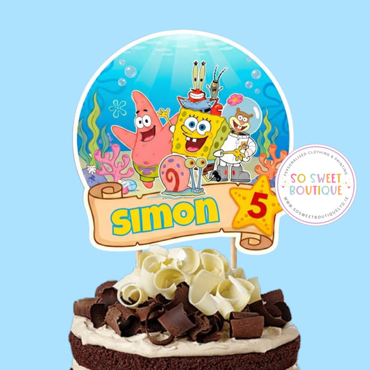 SpongeBob SquarePants Personalised Birthday Cake Topper