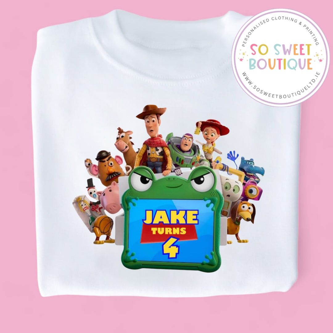 Toy Story themed Birthday White T-Shirt